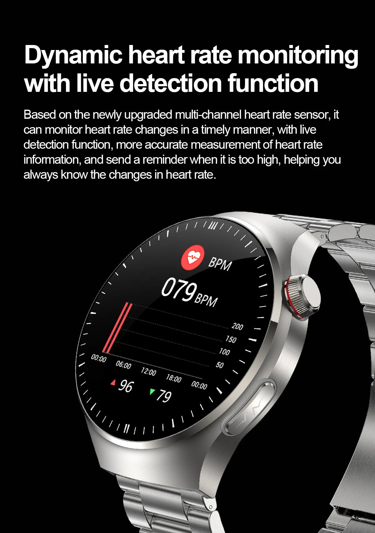 Montre Connectée Médicale GUHUAVMI TK26 – ECG+PPG – Uric Acid, Température, Lipides, Appels Bluetooth – Écran AMOLED 1.43” – Étanche IP68 - BLACKBEARD OUTDOOR INDUSTRIES