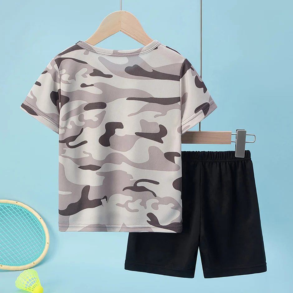 2-Pcs ensemble pour enfants camouflage en polyester Ma boutique