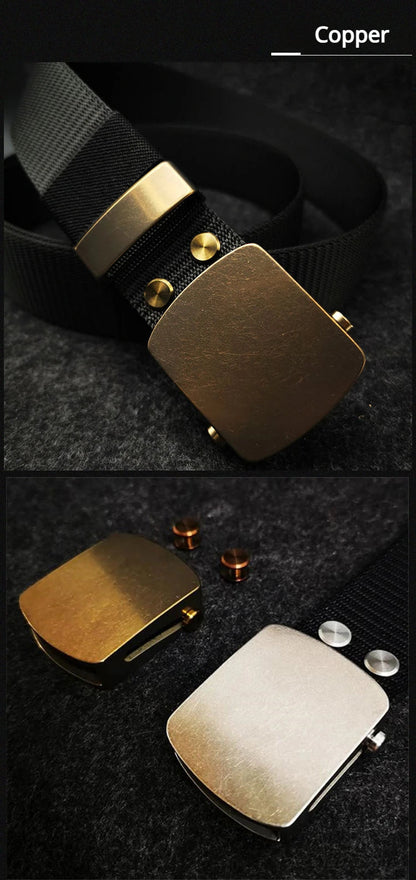 Ceinture Tactique en Nylon avec Boucle Automatique en Titane Pur (35/38 mm) Ma boutique