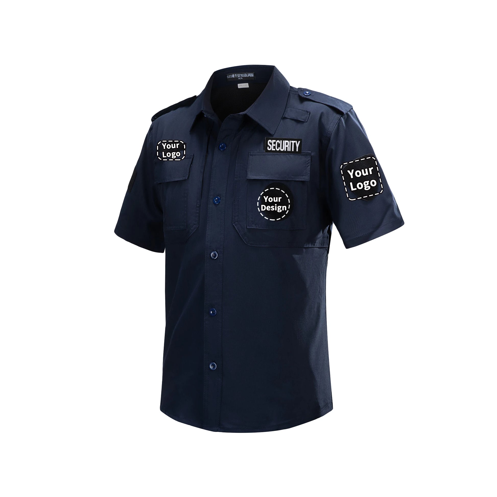 Tenue de Garde Sécuritaire - Uniforme Police en Tissu à Séchage Rapide, Costume de Travail Noir/Bleu pour Homme - BLACKBEARD OUTDOOR INDUSTRIES