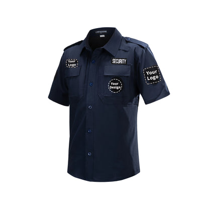Tenue de Garde Sécuritaire - Uniforme Police en Tissu à Séchage Rapide, Costume de Travail Noir/Bleu pour Homme - BLACKBEARD OUTDOOR INDUSTRIES