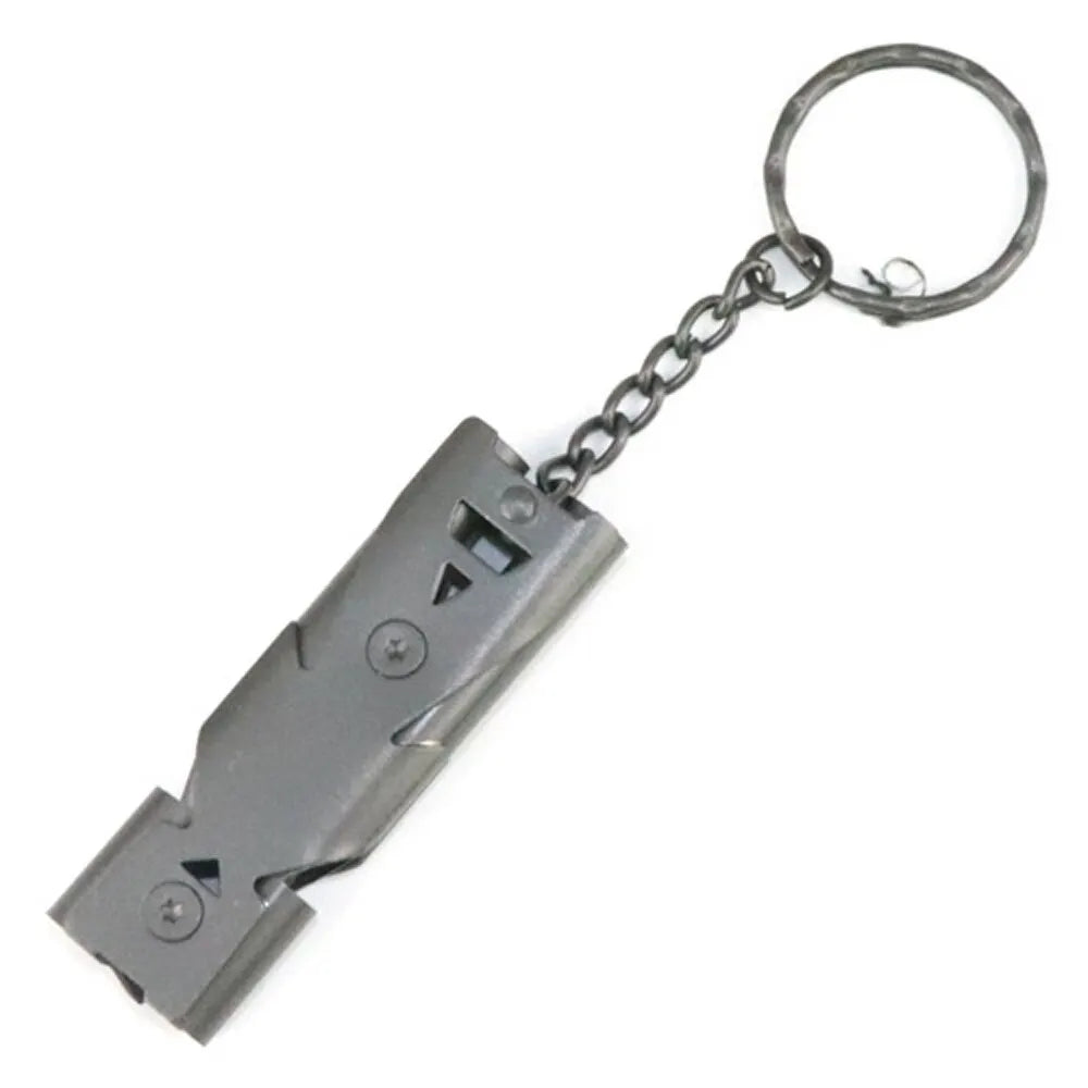 Sifflet de Survie Double Tube 180 dB — Acier Inoxydable Porte-Clés Urgence Outdoor - BLACKBEARD OUTDOOR INDUSTRIES