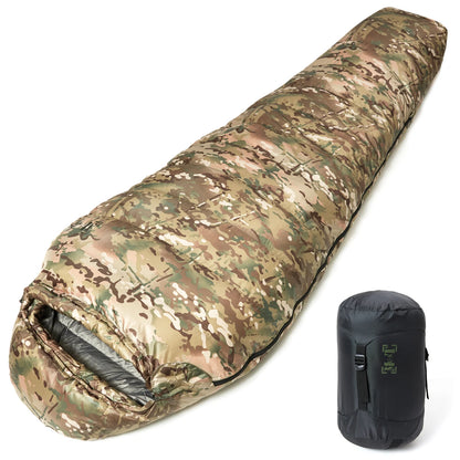 Sac de couchage militaire momie en duvet – Bivouac et camping