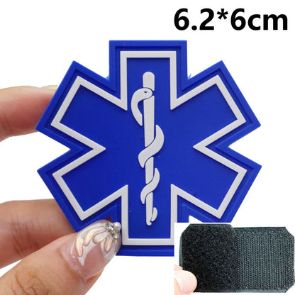 Patches médicaux en PVC Serpent avec Fixation Velcro pour Sacs à Dos et Vêtements Militaires
