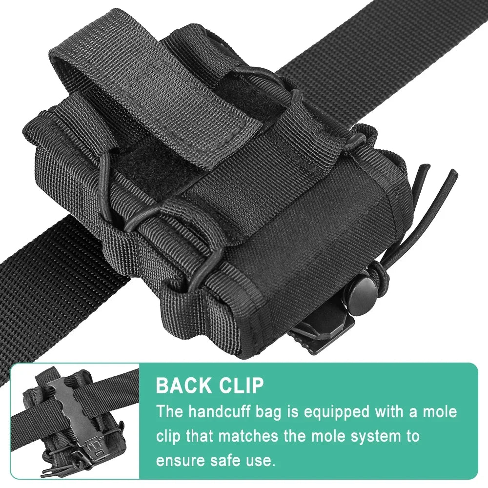 Holder Tactique pour Menottes - Poche MOLLE Universelle pour Menottes Standard avec Système de Libération Rapide BLACKBEARD OUTDOOR INDUSTRIES