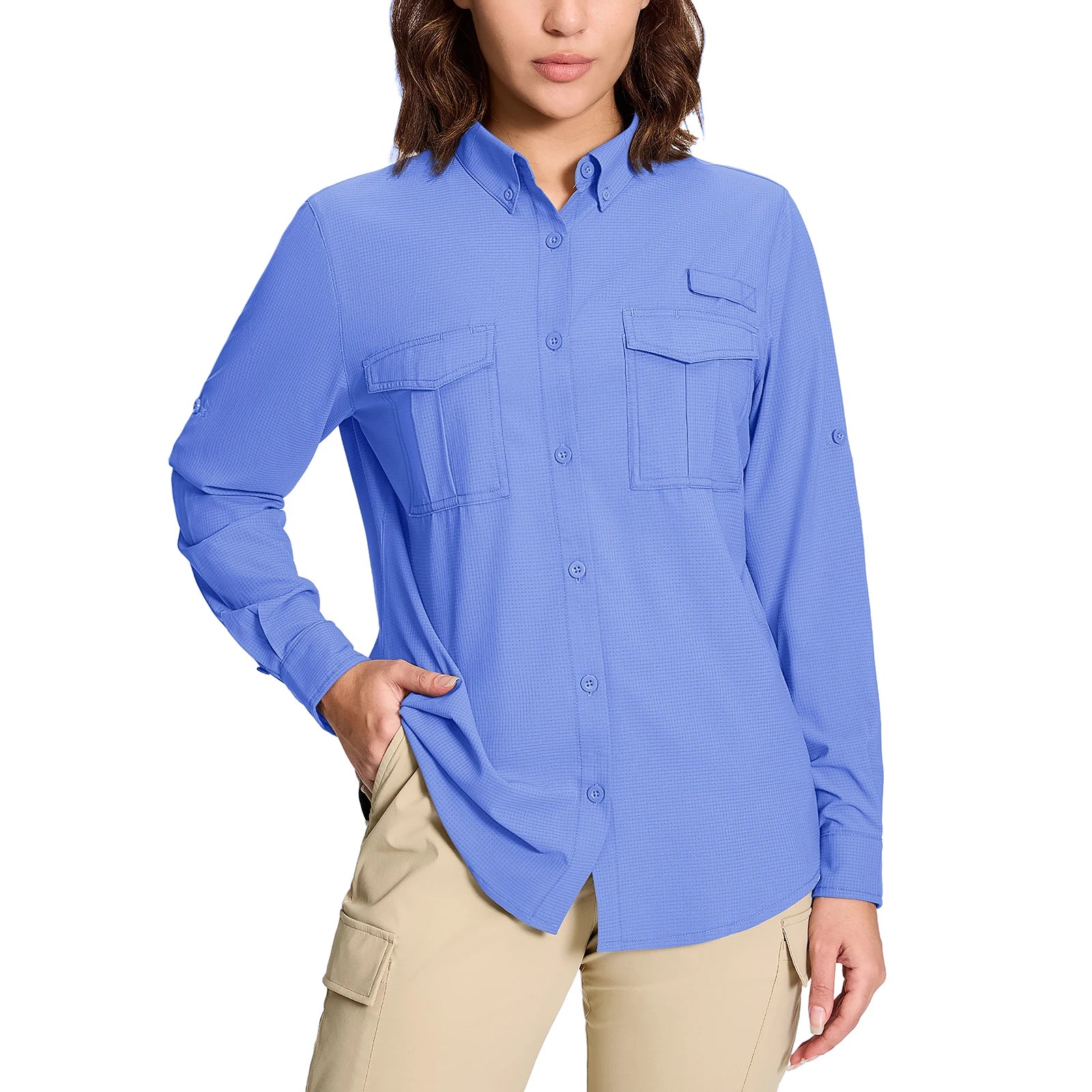 Chemise Femme de Randonnée KEFITEVD – Séchage Rapide, Respirante & Anti-UV – Manches Longues Modulables - BLACKBEARD OUTDOOR INDUSTRIES