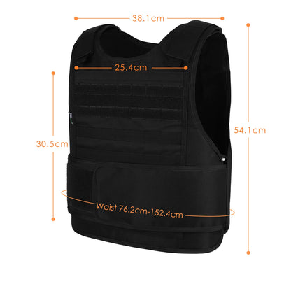 Gilet Porte-Plaques Tactique MOLLE - Airsoft, Chasse, Pêche