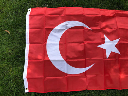Drapeau de la Turquie 90x150 cm – Bannière en Polyester (Intérieur et Extérieur) BLACKBEARD OUTDOOR INDUSTRIES