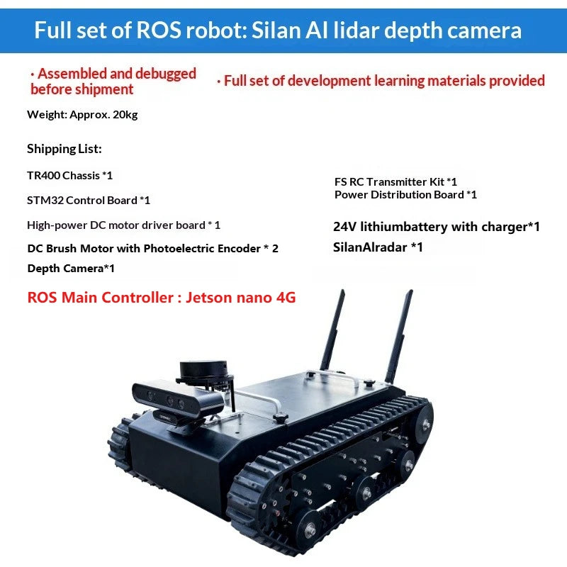 Robot Autonome SLAM — Navigation ROS, Raspberry Pi / Jetson Nano, Contrôle en Essaim — Police, Déminage, Sauvetage, R&D - BLACKBEARD OUTDOOR INDUSTRIES