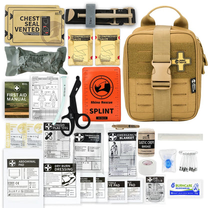 Trousse de Secours IFAK Rhino Rescue - Garrot, Pochette MOLLE Complète
