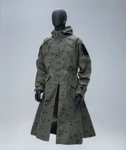 Manteau tactique à capuche homme : trench long coupe-vent en coton-polyester - BLACKBEARD OUTDOOR INDUSTRIES