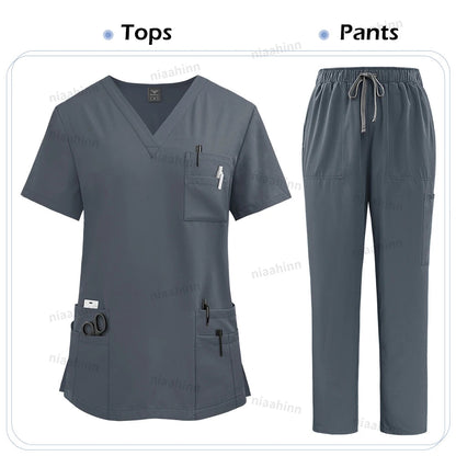 Uniforme Médical de Haute Qualité pour Femmes - Ensemble de Blouse et Pantalon pour Infirmière, Scrubs Unisexe BLACKBEARD OUTDOOR INDUSTRIES