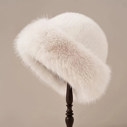 Bonnet d’hiver femme doux et chaud, style mongol