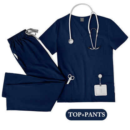 Ensemble Scrubs Médical Unisexe — Haut Manches Courtes & Pantalon Infirmier - BLACKBEARD OUTDOOR INDUSTRIES