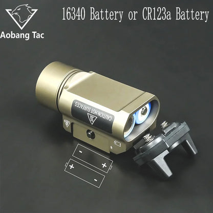 Lampe Tactique TR-1 pour Rail 21mm – LED Strobe, Compatible Glock G17 G19, Airsoft & Chasse