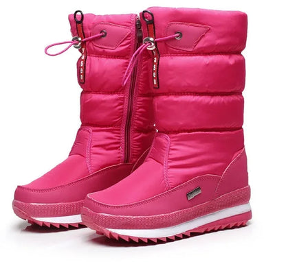 Bottes d'hiver fourrées à plateforme, modèle 686