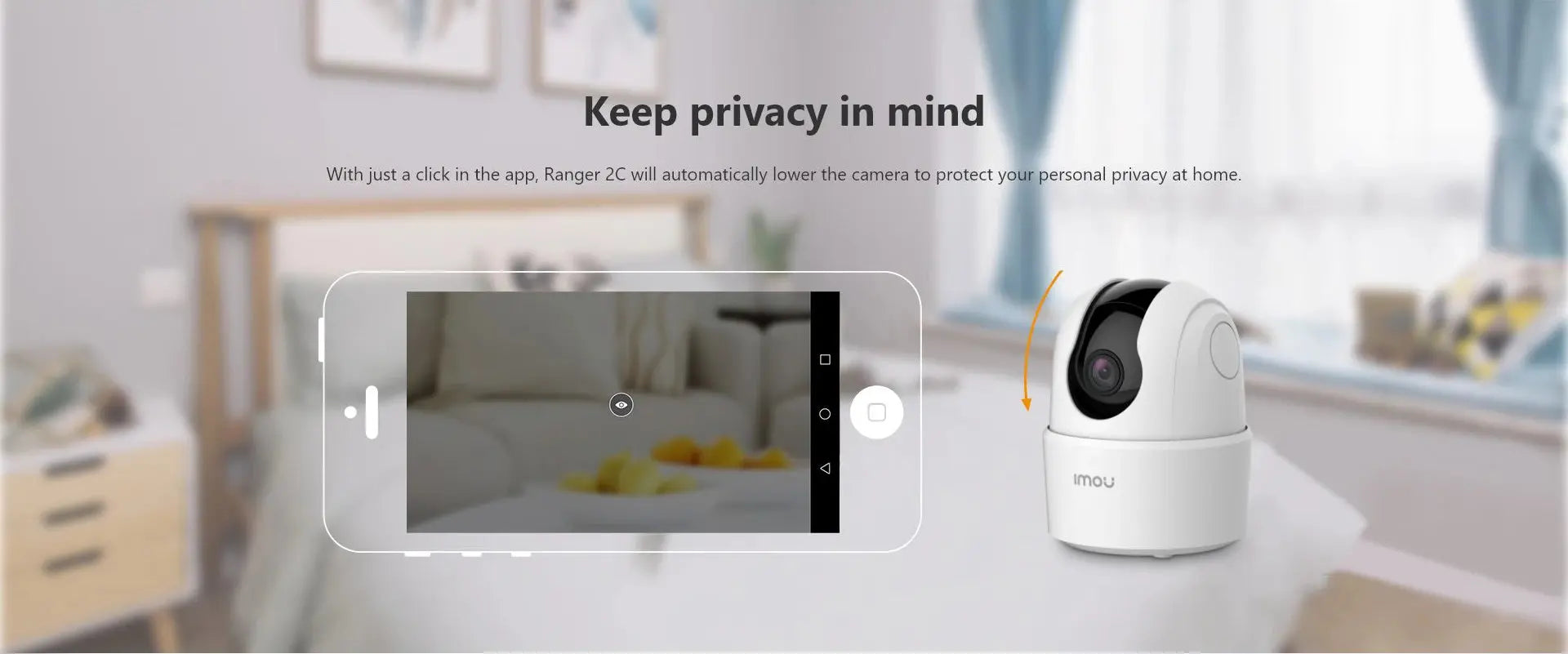IMOU Ranger 2C 2MP – Caméra de Surveillance WiFi Intérieure à 360° | Babyphone | Détection Humaine | Audio Bidirectionnel | Vision Nocturne Ma boutique