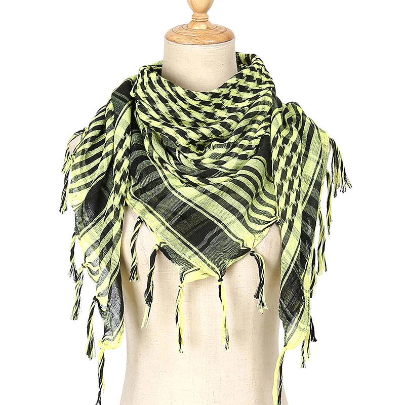Shemagh Keffiyeh Tactique Désert – Écharpe Tête & Cou Unisexe 98x98 cm Polyester
