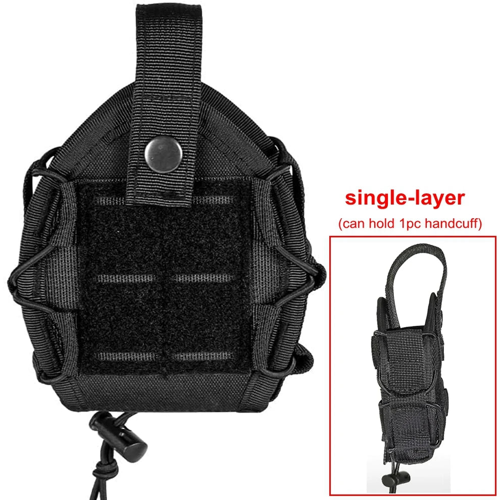 Porte-menottes ouvert MOLLE et ceinture en nylon renforcé