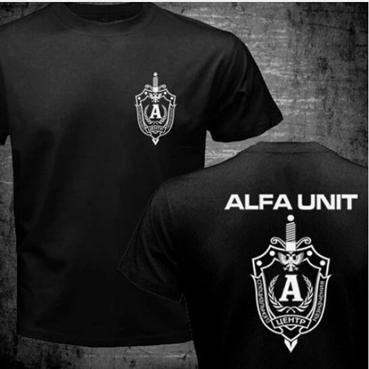 T-Shirt Spetsnaz Alfa Unit – Forces Spéciales Russes Coton Col Rond Biface - BLACKBEARD OUTDOOR INDUSTRIES