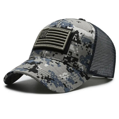Casquette Tactique Camouflage Militaire Réglable | Broderie Drapeau - BLACKBEARD OUTDOOR INDUSTRIES