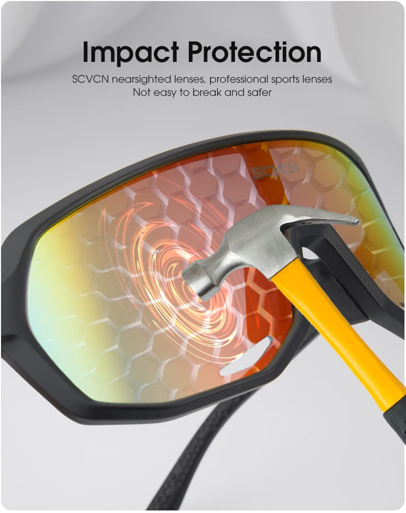 Lunettes de Vélo SCVCN UV400 - Lunettes de Sport pour Homme et Femme, Protection UV - BLACKBEARD OUTDOOR INDUSTRIES