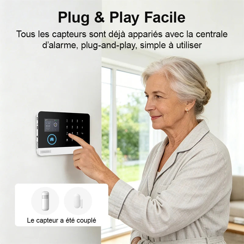 Kit Alarme Connectée WiFi 4G PGST — Détecteur Mouvement, Capteur Porte, Application Tuya - BLACKBEARD OUTDOOR INDUSTRIES