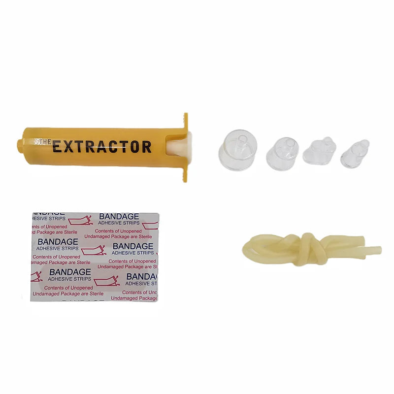 Extracteur de Venin pour Morsures d'Insectes et de Serpents – Pompe à Vide pour Secours en Situation d'Urgence, Kit de Premiers Secours de Survie - BLACKBEARD OUTDOOR INDUSTRIES