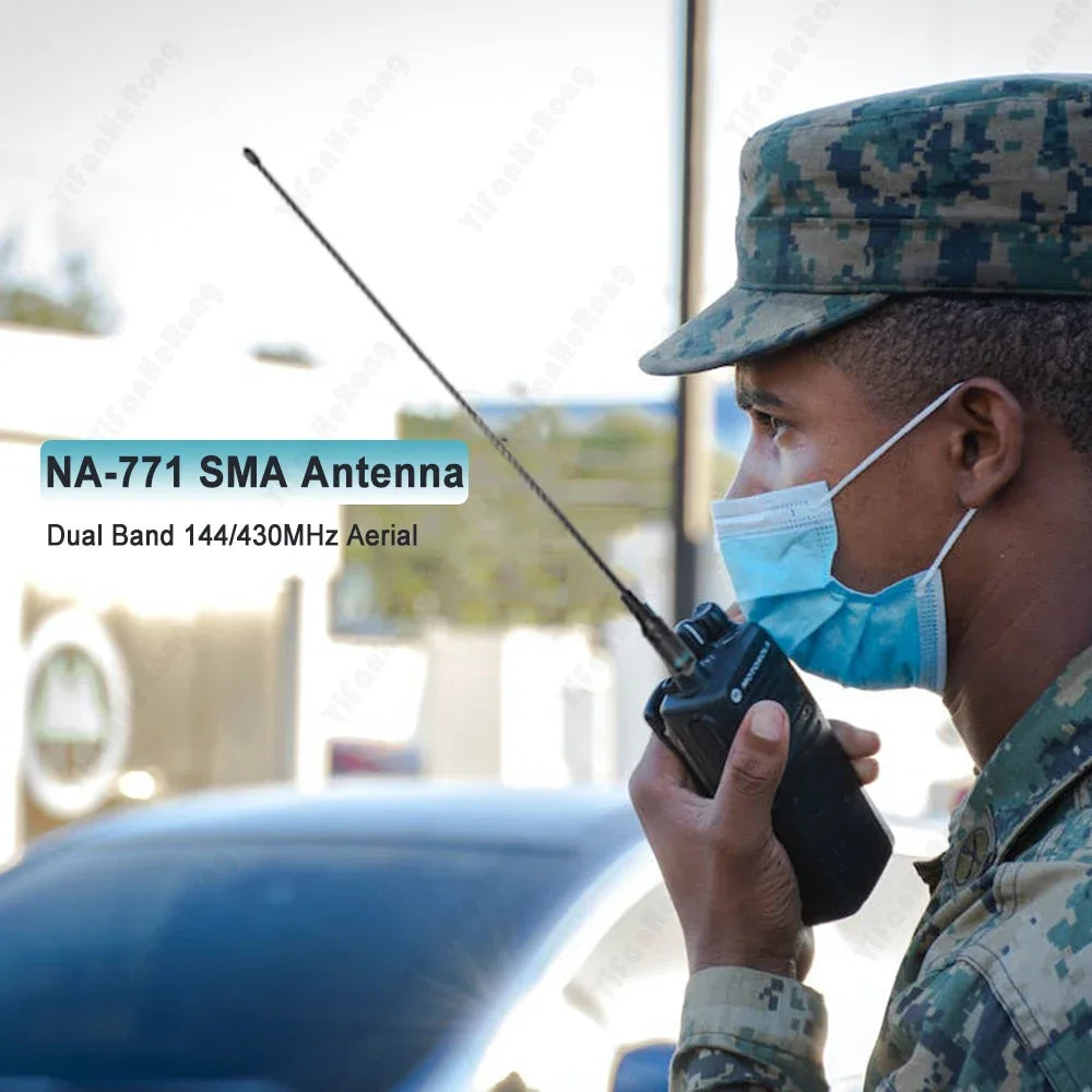 Antenne NA-771 SMA-Female VHF/UHF Double Bande – Compatible BaoFeng UV-5R / UV-82 / BF-888S / Kenwood – Jusqu’à 10W - BLACKBEARD OUTDOOR INDUSTRIES