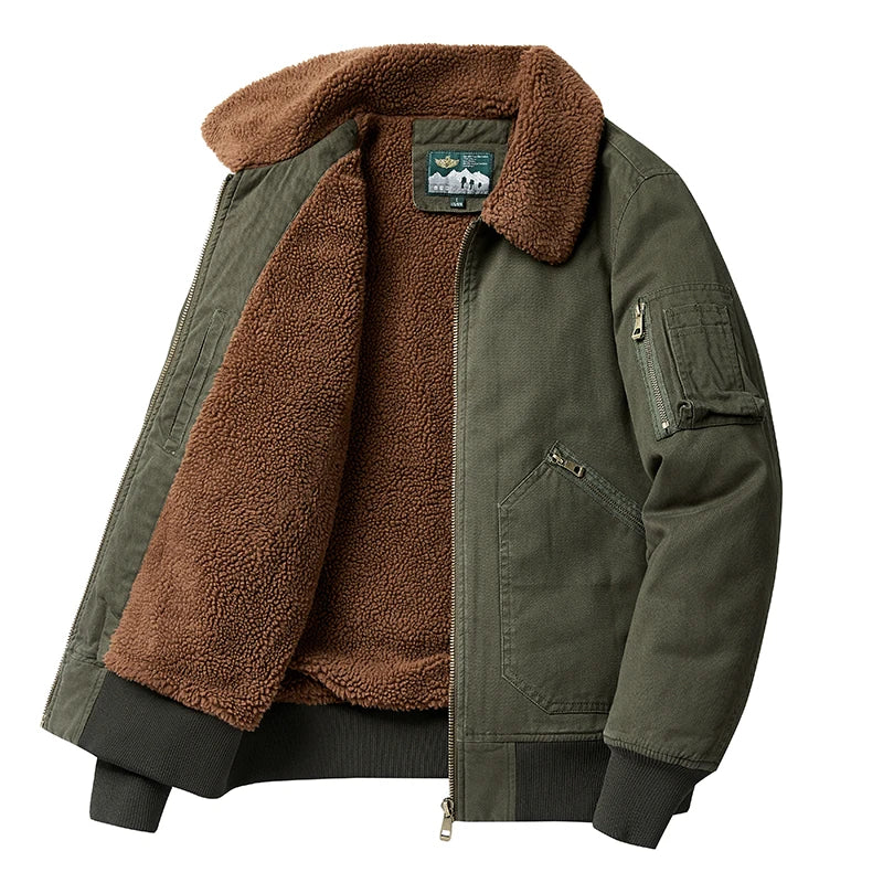 Bomber homme à col effet fourrure