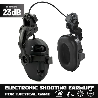 Casque Anti-Bruit Électronique Actif – Protection Auditive 23 dB NRR, Amplification ×4, Entrée AUX