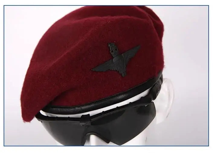 Béret Bordeaux Militaire — Style Parachutiste British Red Devil Airborne - BLACKBEARD OUTDOOR INDUSTRIES