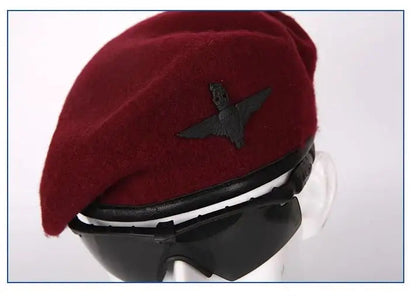 Béret Bordeaux Militaire — Style Parachutiste British Red Devil Airborne - BLACKBEARD OUTDOOR INDUSTRIES