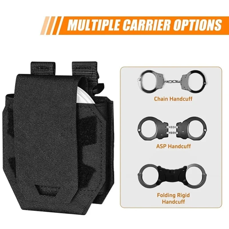 Holder Tactique pour Menottes - Poche MOLLE Universelle pour Menottes Standard avec Système de Libération Rapide BLACKBEARD OUTDOOR INDUSTRIES