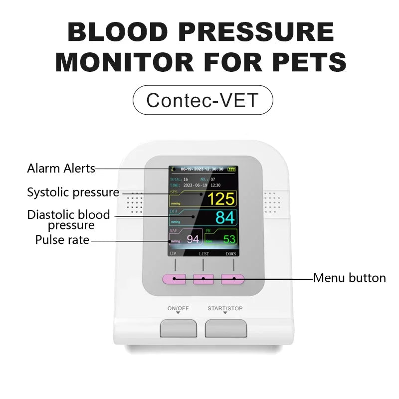 CONTEC08A Moniteur de Tension Artérielle Électronique pour Animaux (Vétérinaire) Ma boutique