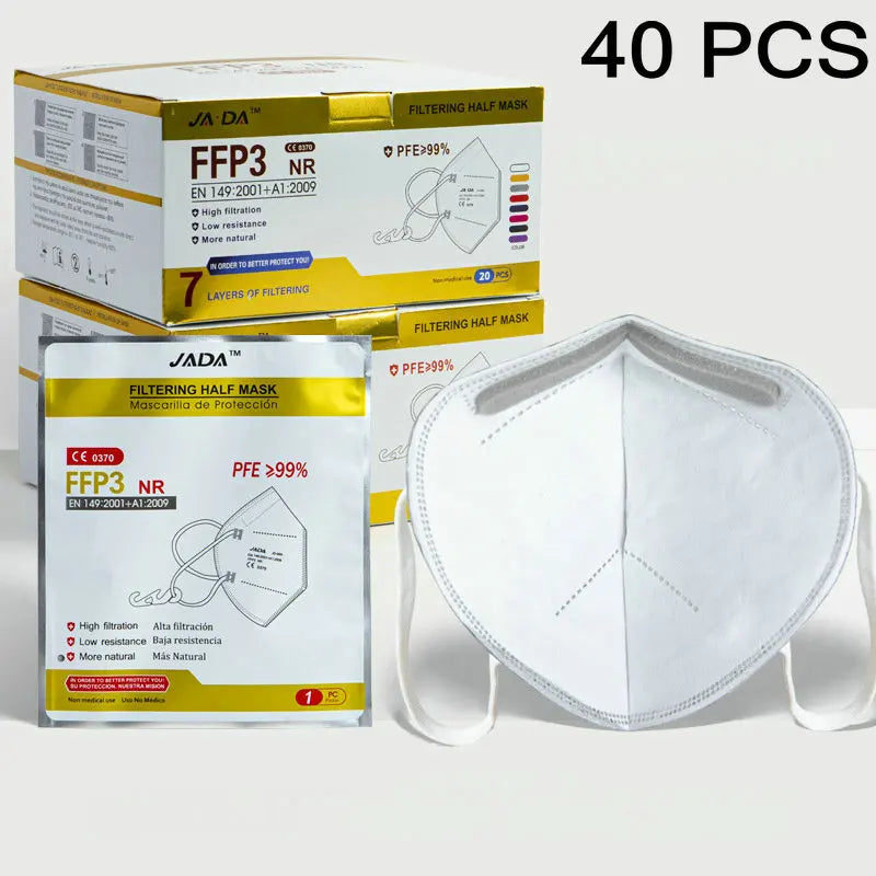 Masque FFP2 KN95 5 Couches CE – Protection Respiratoire Poussières, Fumées & Incendie - BLACKBEARD OUTDOOR INDUSTRIES