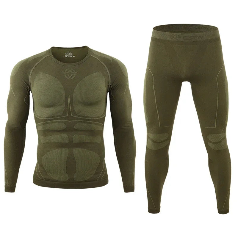 Ensemble Thermique Tactique Fleece Slim Fit – Haut + Pantalon | Randonnée, Chasse, Militaire, Automne Hiver