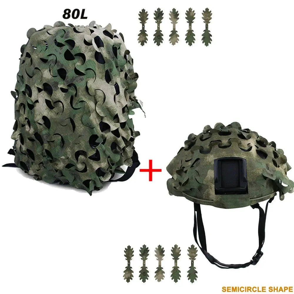 Kit Camouflage 3D Laser Cut – Couvre-Sac à Dos & Couvre-Casque Tactique Ma boutique