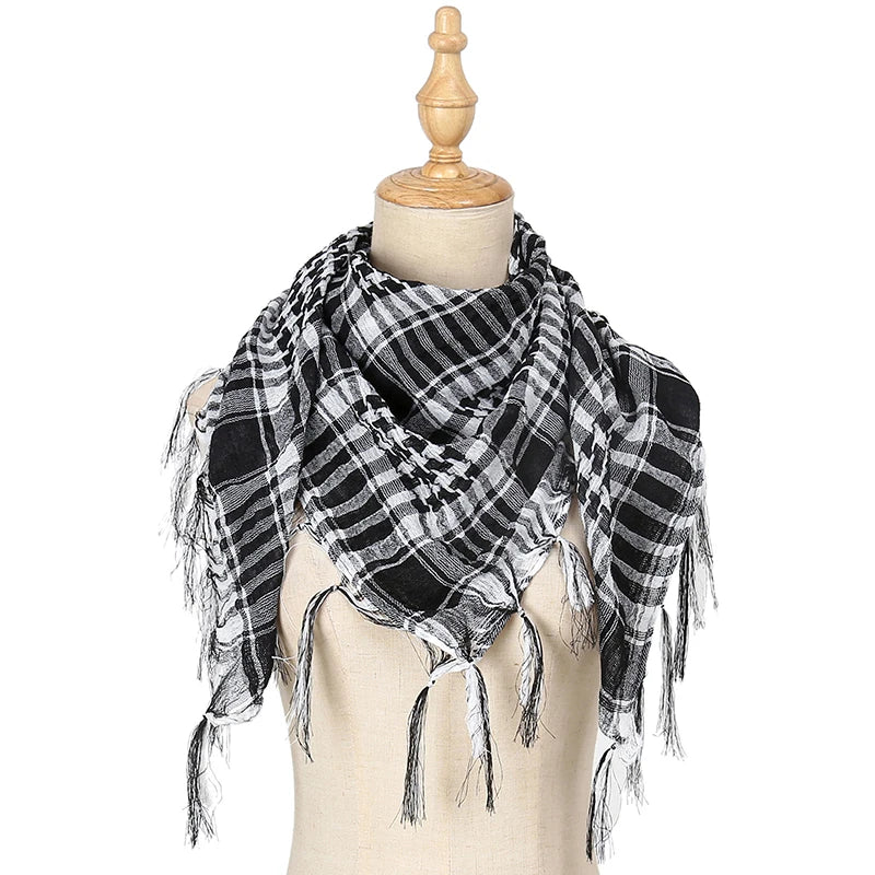 Shemagh Keffiyeh Tactique Désert – Écharpe Tête & Cou Unisexe 98x98 cm Polyester