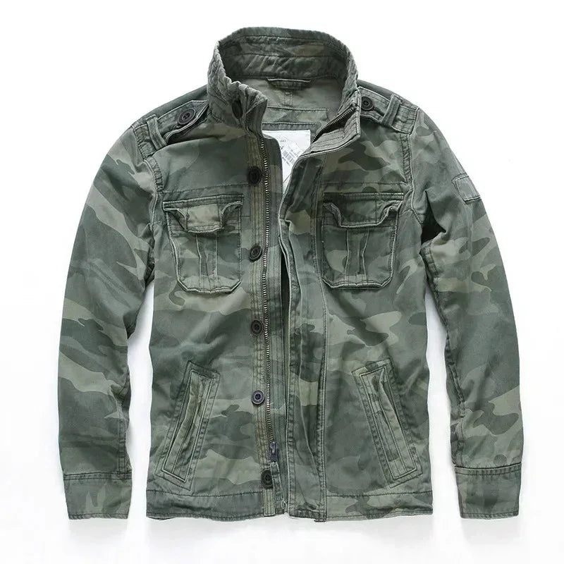 2025 Men Jacket Men M65 Denim Retro Cargo Jacketes Outdoor Multi Pockets Camo Tops Field Casual Fashion Hiking Coats Uniform BLACKBEARD OUTDOOR INDUSTRIES