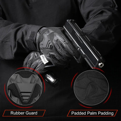Gants Tactiques Plein Doigt Airsoft Paintball – Tactile Anti-Dérapant Combat