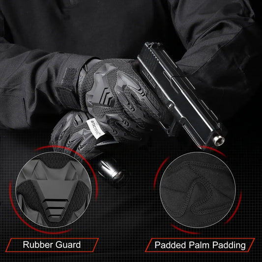 Gants Tactiques Plein Doigt Airsoft Paintball – Tactile Anti-Dérapant Combat