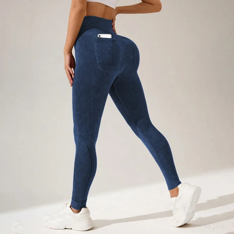 Legging de sport femme taille haute avec poches