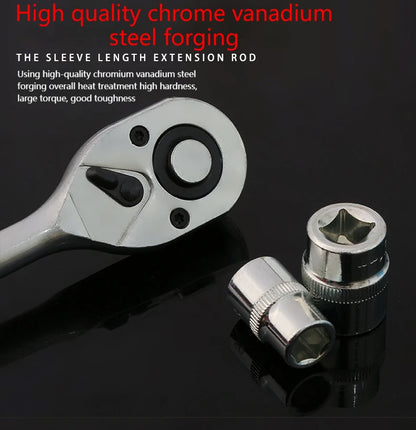 Jeu de 12 Douilles à Cliquet 1/4" – Acier Cr-V Haute Résistance - BLACKBEARD OUTDOOR INDUSTRIES