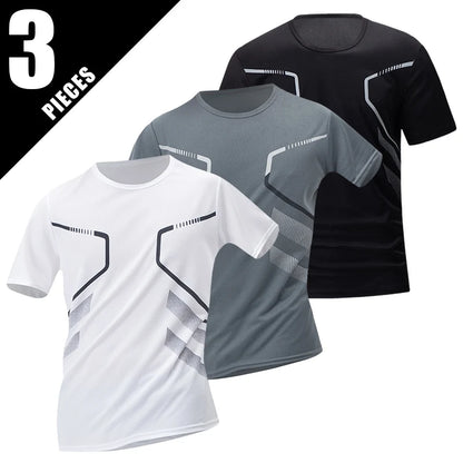 T-shirt Homme Imprimé Séchage Rapide | Respirant Manches Courtes | Coupe Ample Grande Taille | Lot de 1, 3 ou 4 - BLACKBEARD OUTDOOR INDUSTRIES