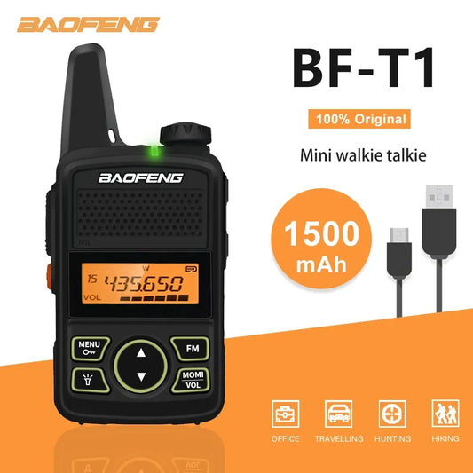 Talkie Walkie Baofeng BF-T1 UHF 20CH - Compact, Puissant et Pratique - BLACKBEARD OUTDOOR INDUSTRIES