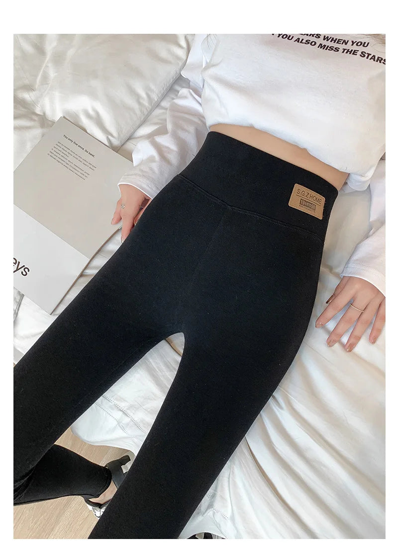 Legging Femme Taille Haute Gris Coton – Confort Slim Fit Grande Taille Automne et Toutes Saisons - BLACKBEARD OUTDOOR INDUSTRIES