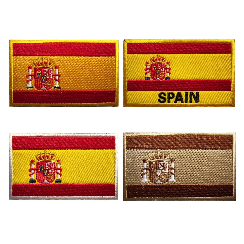 Patch Brodé Drapeau Espagnol – Patch Velcro 3D Écologique, Idéal pour Vêtements, Sacs, Accessoires et DIY - BLACKBEARD OUTDOOR INDUSTRIES