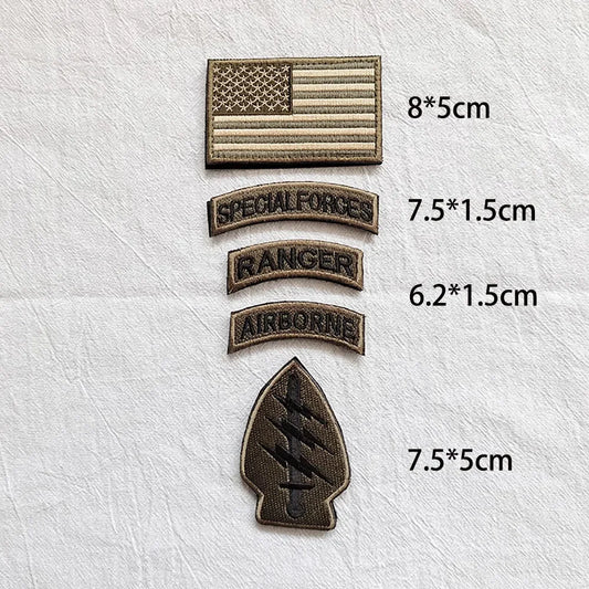 Patch Brodé Forces Spéciales avec Drapeau des États-Unis –  avec Velcro pour Casque, Vêtements et Équipements Militaires - BLACKBEARD OUTDOOR INDUSTRIES
