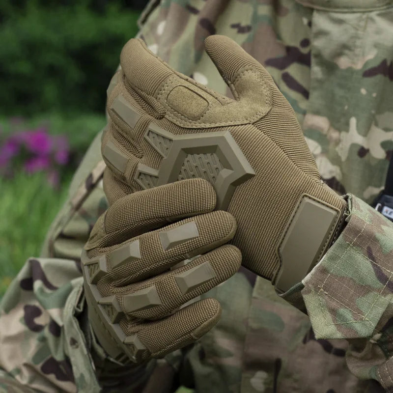 Gants Tactiques Plein Doigt Tactile – Airsoft Paintball Tir Randonnée Police